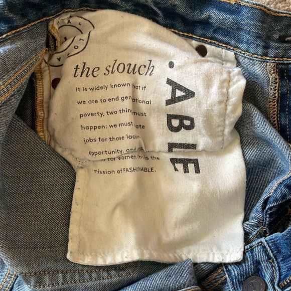 Able women’s slouch cropped jeans LOW rise size 26 - Picture 5 of 6